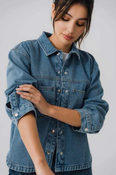 Dame denim skjorter Modora.dk