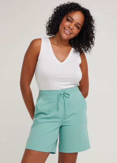 Dame korte tekstilshorts fra Modora.dk
