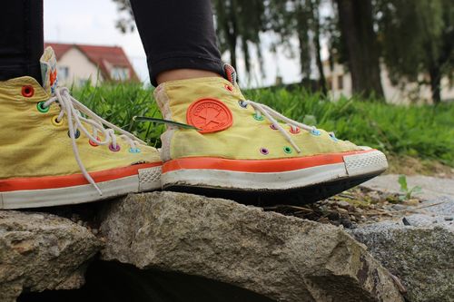 Dame-sneakers i læder 3